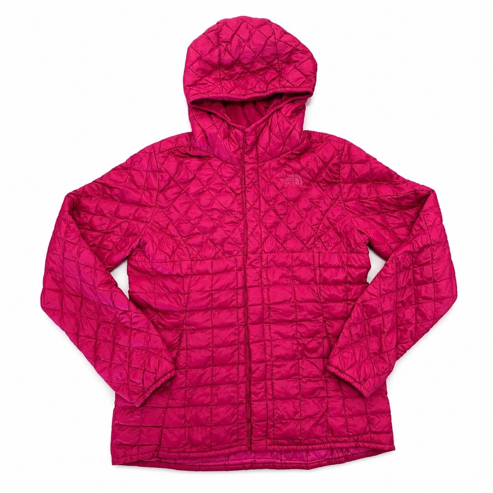 The North Face Girls XL 18 ThermoBall Jacket Pink Quilted Hooded Puffer Coat